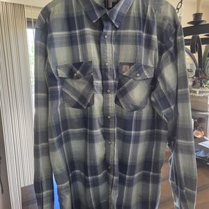 Carhartt Pearl Snap Relaxed Fit Plaid Shirt (L235)